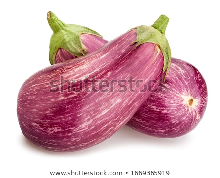 Foto d'archivio: Striped Healthy Eggplants
