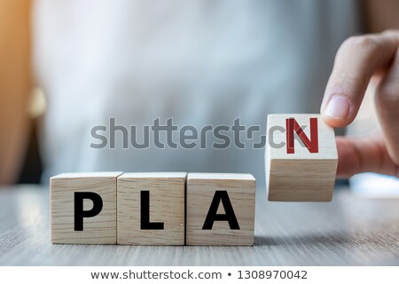 Сток-фото: Plan Text Cube