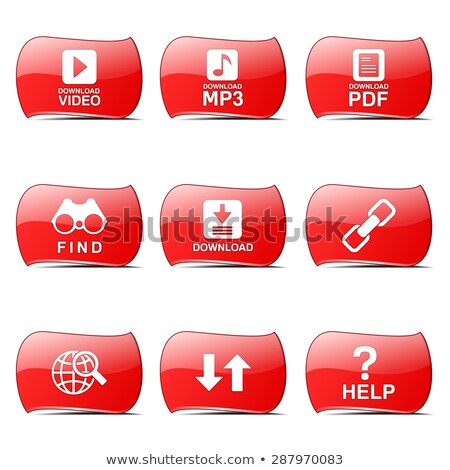 Foto stock: Multimedia Web Internet Red Vector Buttonicon Design Set