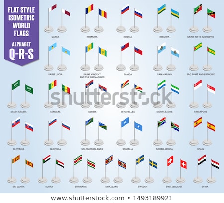 Stock photo: Saudi Arabia And Rwanda Flags