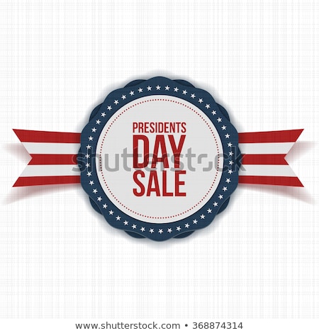 Stockfoto: Badge Greetings For Presidents Day