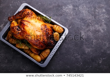 Stock photo: Roast Chicken And Potatoes