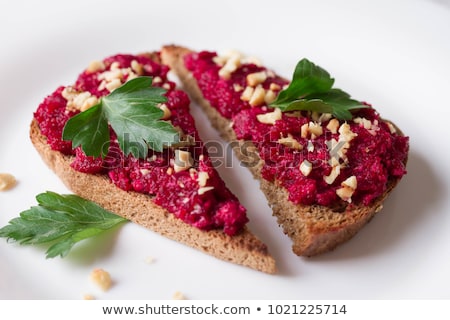 Foto stock: Baked Whole Beet With Toast