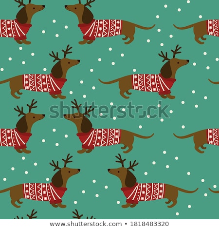 Сток-фото: Vector Seamless Pattern Of Christmas And New Year Elements