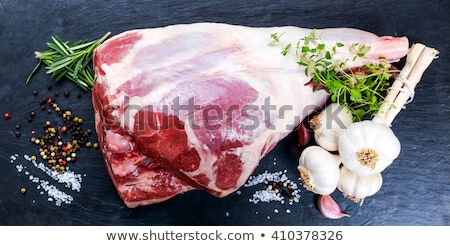 Zdjęcia stock: Fresh Ingredients On Blue Stone Background