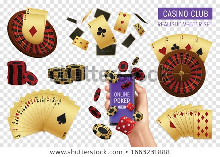 Stok fotoğraf: Casino Illustration With Roulette Wheel On Transparent Background Vector Gambling Design For Invita