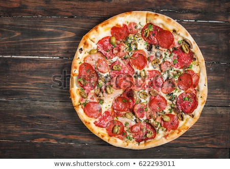 Foto stock: Rustic Old Style Vintage Pizza