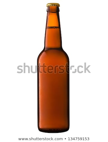 Foto stock: Empty Amber Beer Bottle