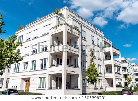 Recently Built White Apartment Buildings Сток-фото © elxeneize