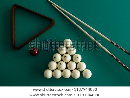 Zdjęcia stock: Russian Billiard Table With Balls