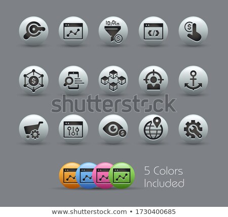 Seo Digital Marketing Icons 1 Of 2 Stock fotó © Palsur