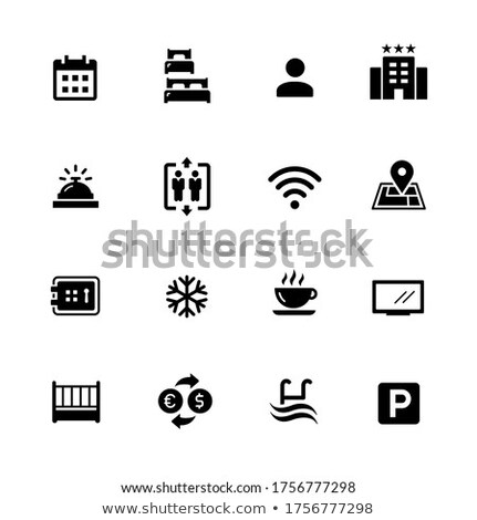 Hotel And Rentals Icons 1 Of 2 Black Series Stock fotó © Palsur