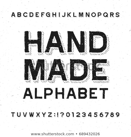 Stock photo: Grunge Hand Made Vector Font