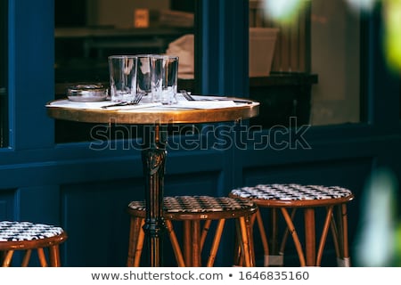 ストックフォト: Modern Wicker Furniture In Street Restaurant