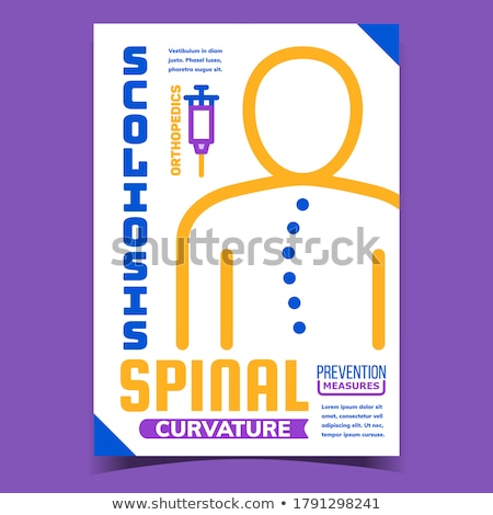 Foto stock: Spinal Curvature Ill Advertising Banner Vector