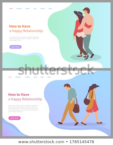 Zdjęcia stock: How To Build Happy Relationship Man And Woman Set