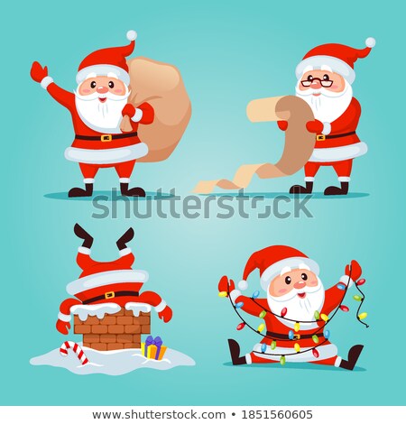 [[stock_photo]]: Happy Santa In Snow