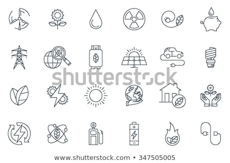 Zdjęcia stock: Fuel And Power Icon Set