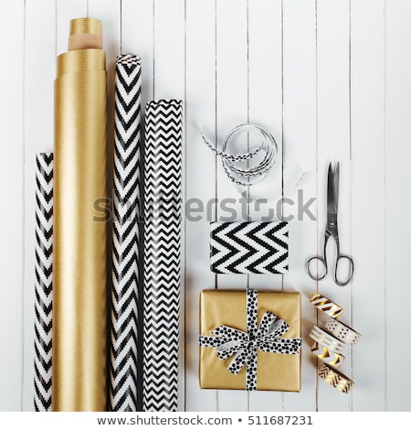 Stock photo: Wrapping Modern Christmas Or Birthday Gifts Presents