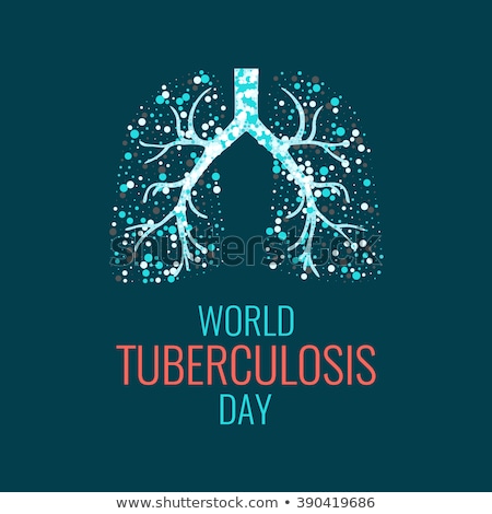 Foto stock: World Tuberculosis Day Poster With Human Lungs