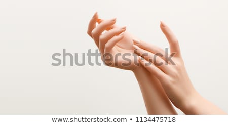 Stockfoto: Beautiful Woman Hands Female Hands Applying Cream Lotion Spa And Manicure Concept Female Hands W