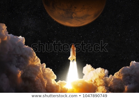 Space Rocket Expedition Science Ship Shuttle Stok fotoğraf © Alones