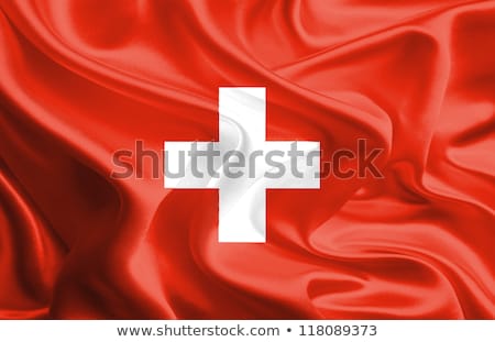 Foto stock: Fabric Texture Of The Flag Of Switzerland