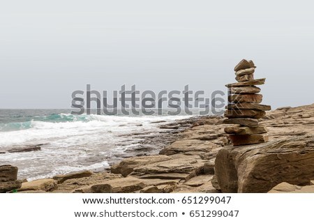 Zdjęcia stock: Stone Figures On Beach Shore Of Illetes Beach In Formentera