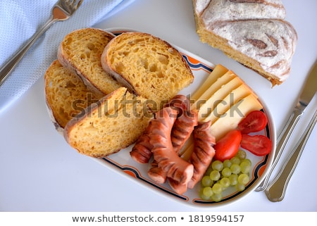Stock photo: Tasty Sausages Frankfurter With Grain Bread