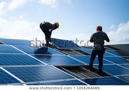 Stock fotó: Photovoltaic Solar Panels On A Roof