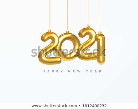 Stock photo: Christmas Tree With Merry Christmas And Happy New Year