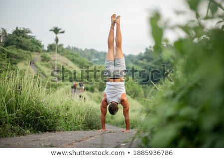 Stock fotó: Man Meditating Outdoors