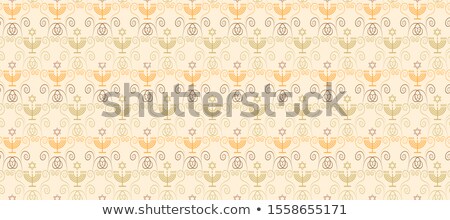 Stockfoto: Seamless Pattern With Hanukkah Symbols