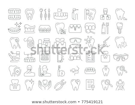 Stok fotoğraf: Dental Prosthesis Stomatology Vector Sign Icon