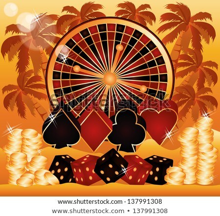 Stockfoto: Summer Poker Time Wallpaper Vector Illustration