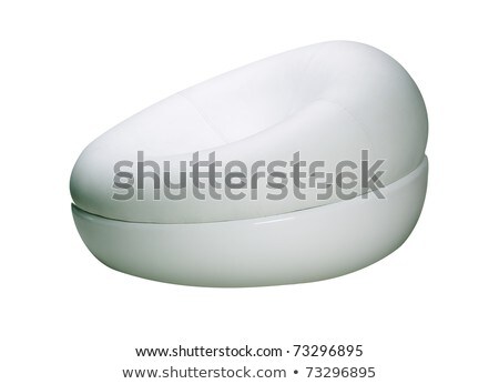 [[stock_photo]]: Armchair In Modern Oval Shape Beautiful And Comfortable Isolated