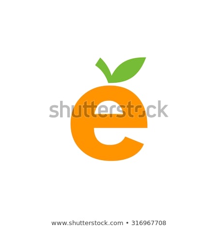 Stockfoto: Green Sliced Letter E Vector Illustration