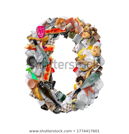 Stockfoto: Number 0 Made Of Trash