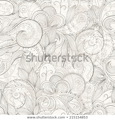 Сток-фото: Scratch Abstract Background With Floral Beautiful Ornament