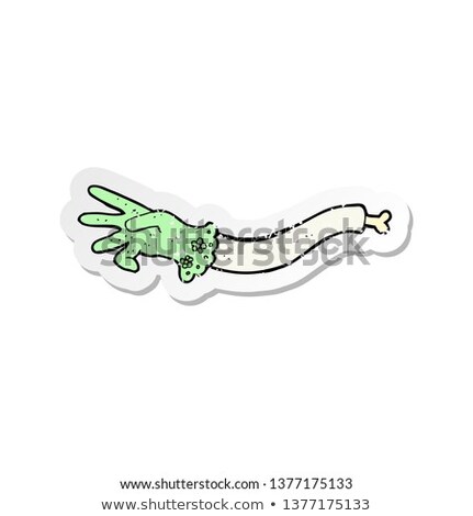 Cartoon Spooky Victorian Arm Reaching Imagine de stoc © lineartestpilot