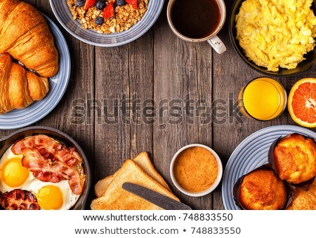 Zdjęcia stock: American Breakfast Table