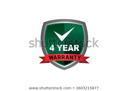 Сток-фото: 4 Years Warranty Red Vector Icon Design