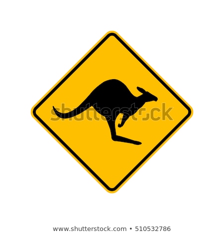Foto d'archivio: Kangaroo Sign Caution