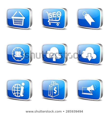 ストックフォト: Seo Internet Sign Blue Vector Button Icon Design Set 7