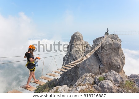 Stock photo: Tourist Walking On The Cliff