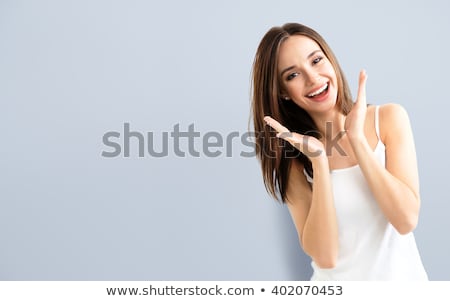 Stock fotó: Composite Image Of Casual Woman Smiling