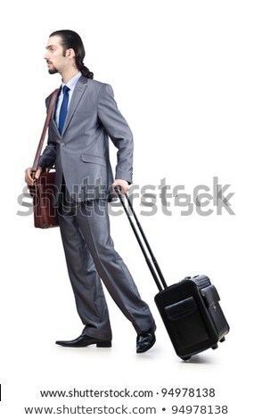 Foto stock: Male Executive Walking With Luggage