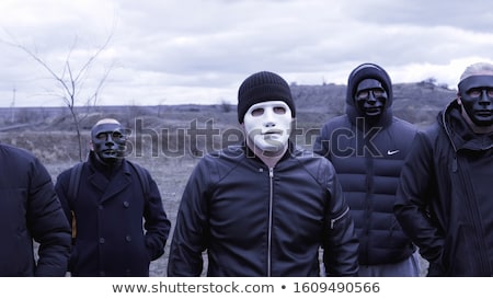 Stock foto: Criminal Gang Of Men