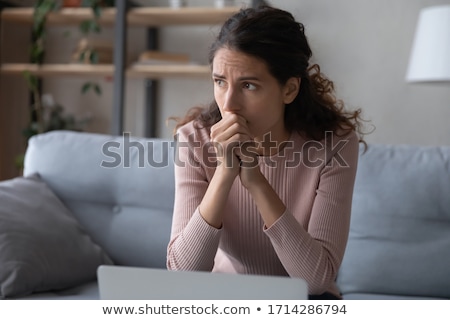 Foto stock: Person Shocked At Stack Of Houses