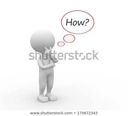 3d Man With A Thought Bubble Foto stock © Orla